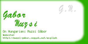 gabor muzsi business card